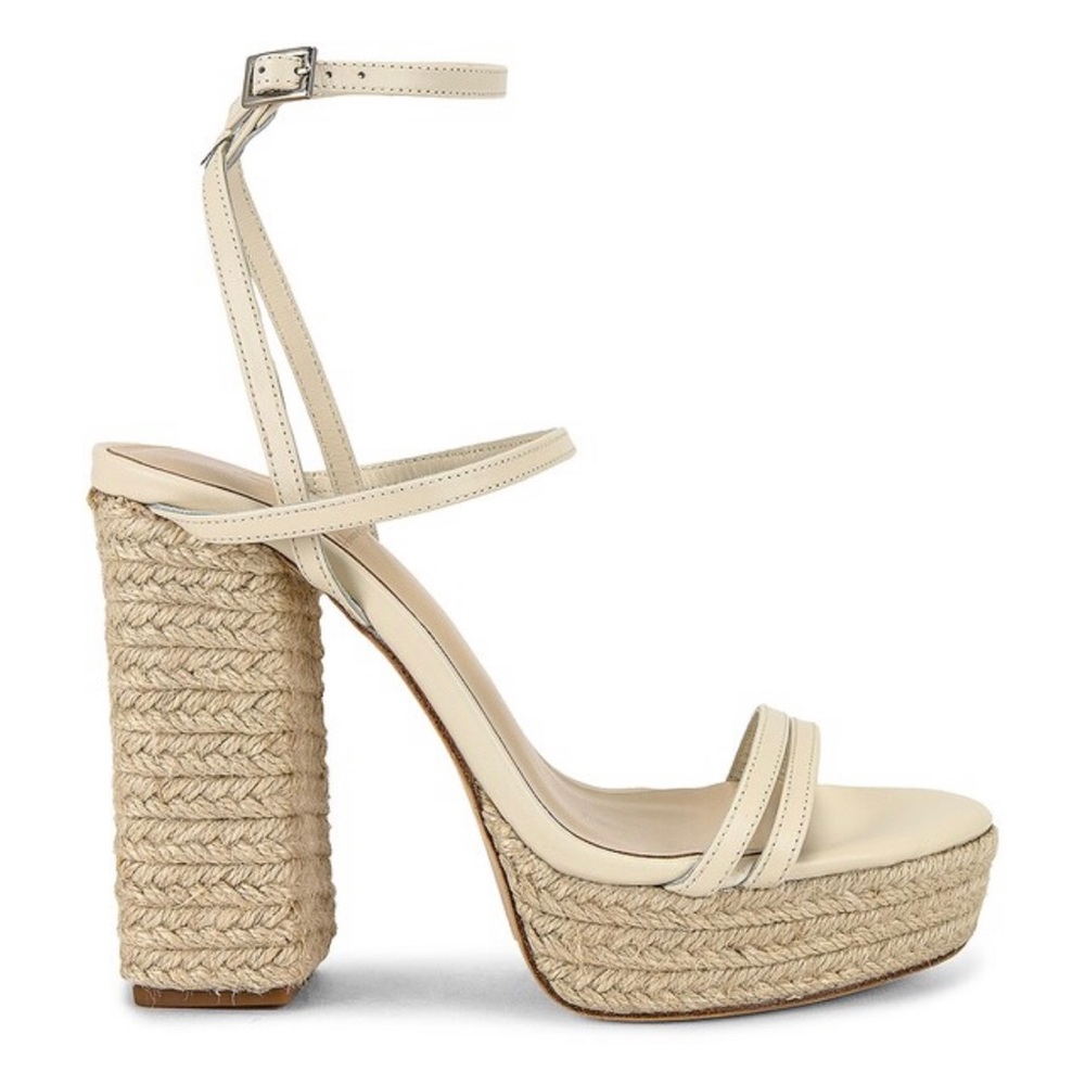 House of Harlow 1960 Valerie Platform Sandal in Cream size 8